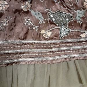 Ailleurs hand beaded skirt